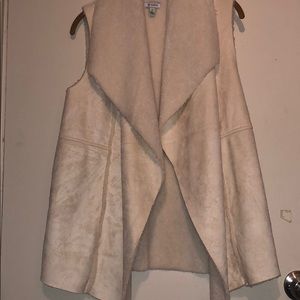 Faux fur cardigan/vest